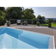 Pretty WPC decking para piscina deck, jardim etc